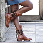 Lois | Lacey Stylish Leather Boots With Laces