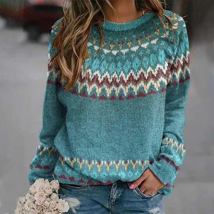 Lauren | Comfortable Retro Wave Sweater