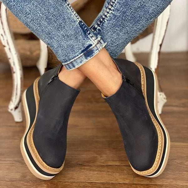 Leona | Kamala Casual Wedge Ankle Boots