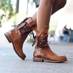 Lois | Lacey Stylish Leather Boots With Laces
