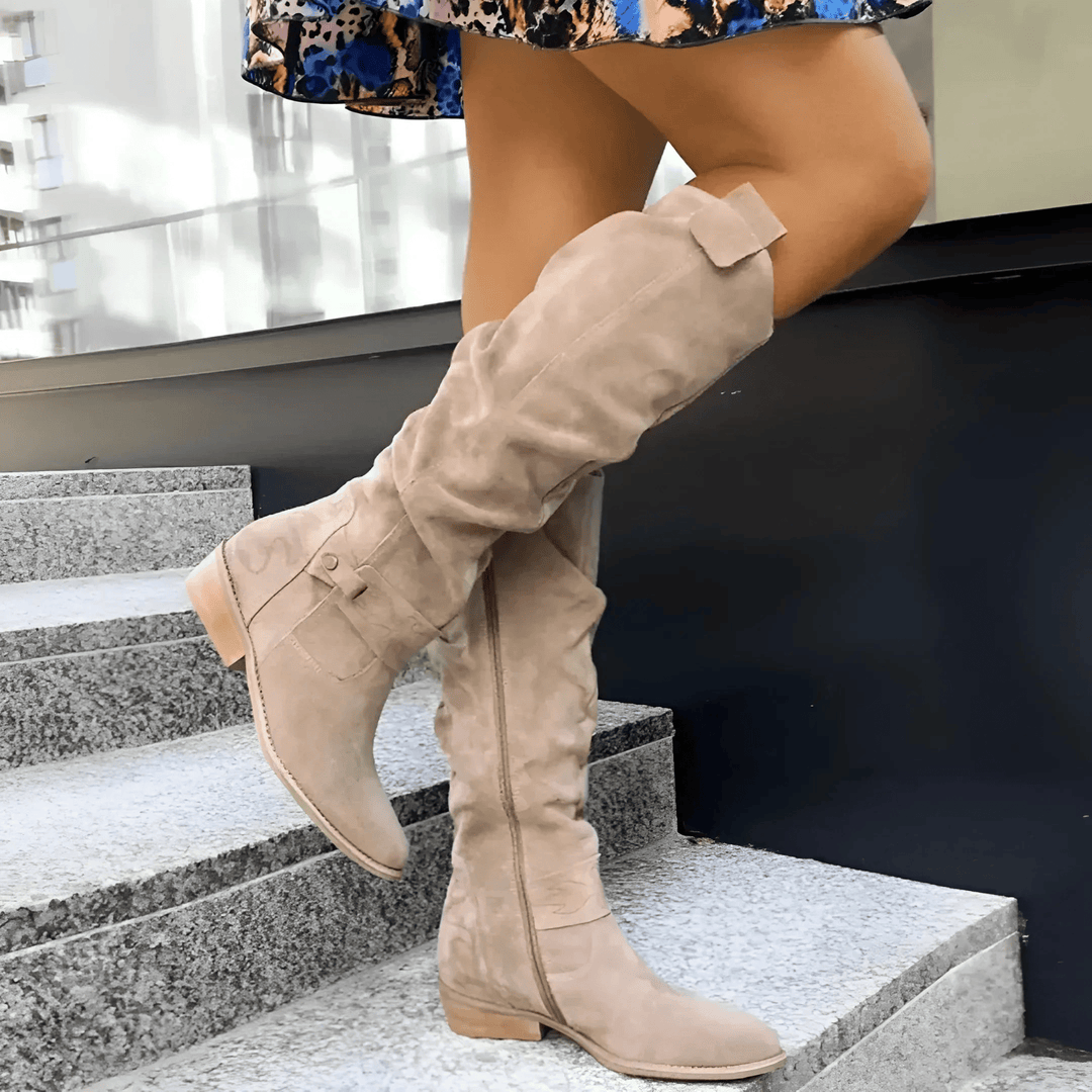 Sally | Madeleine Knee-High Suede Boots