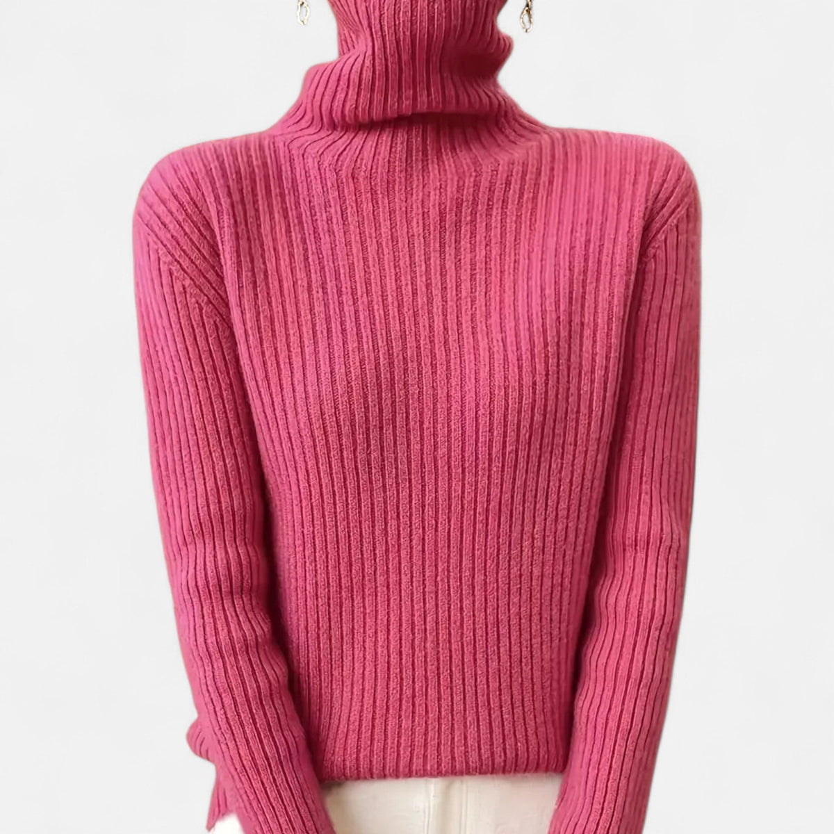 Hailey | Women's Thick Ribbed Turtleneck Sweater
