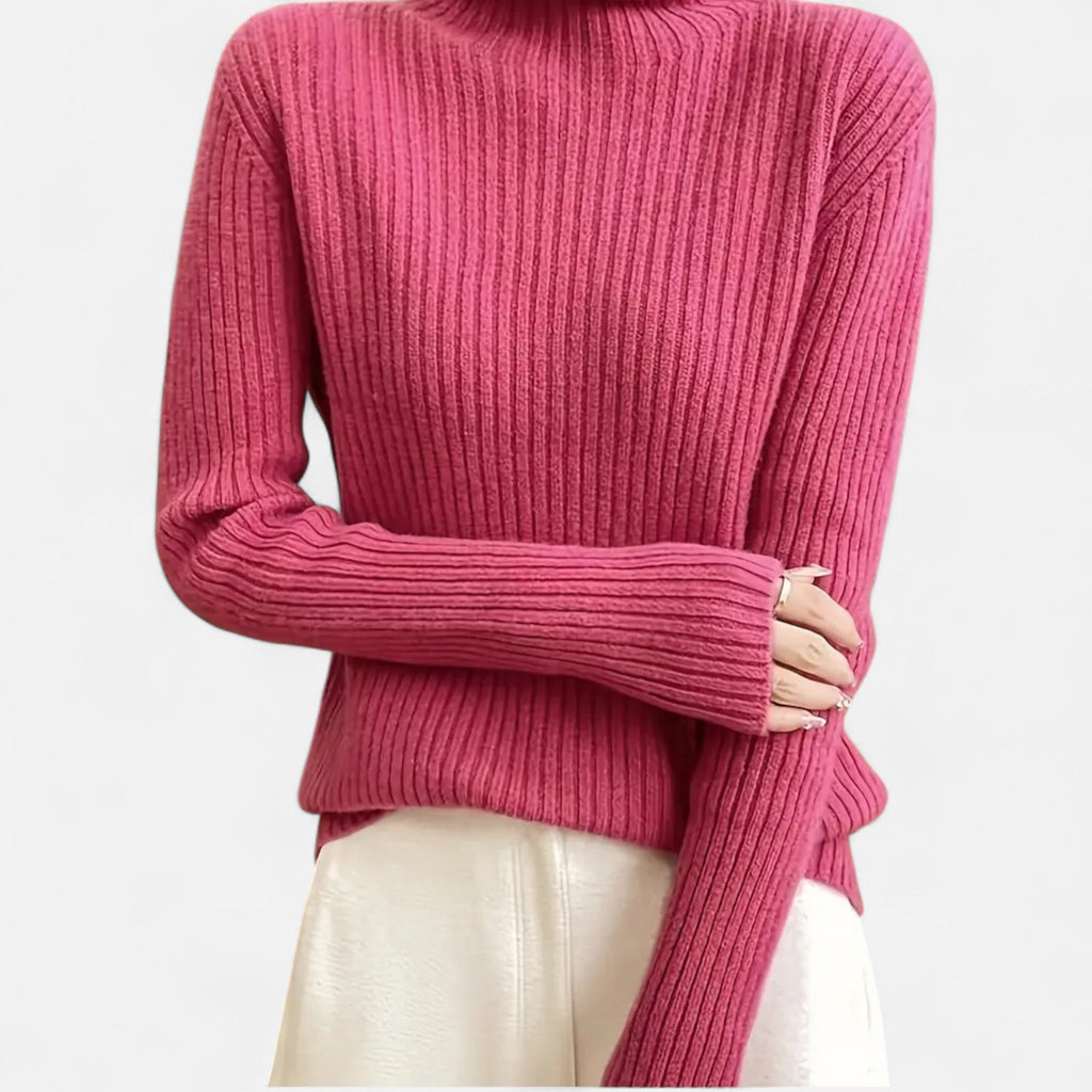 Hailey | Women's Thick Ribbed Turtleneck Sweater