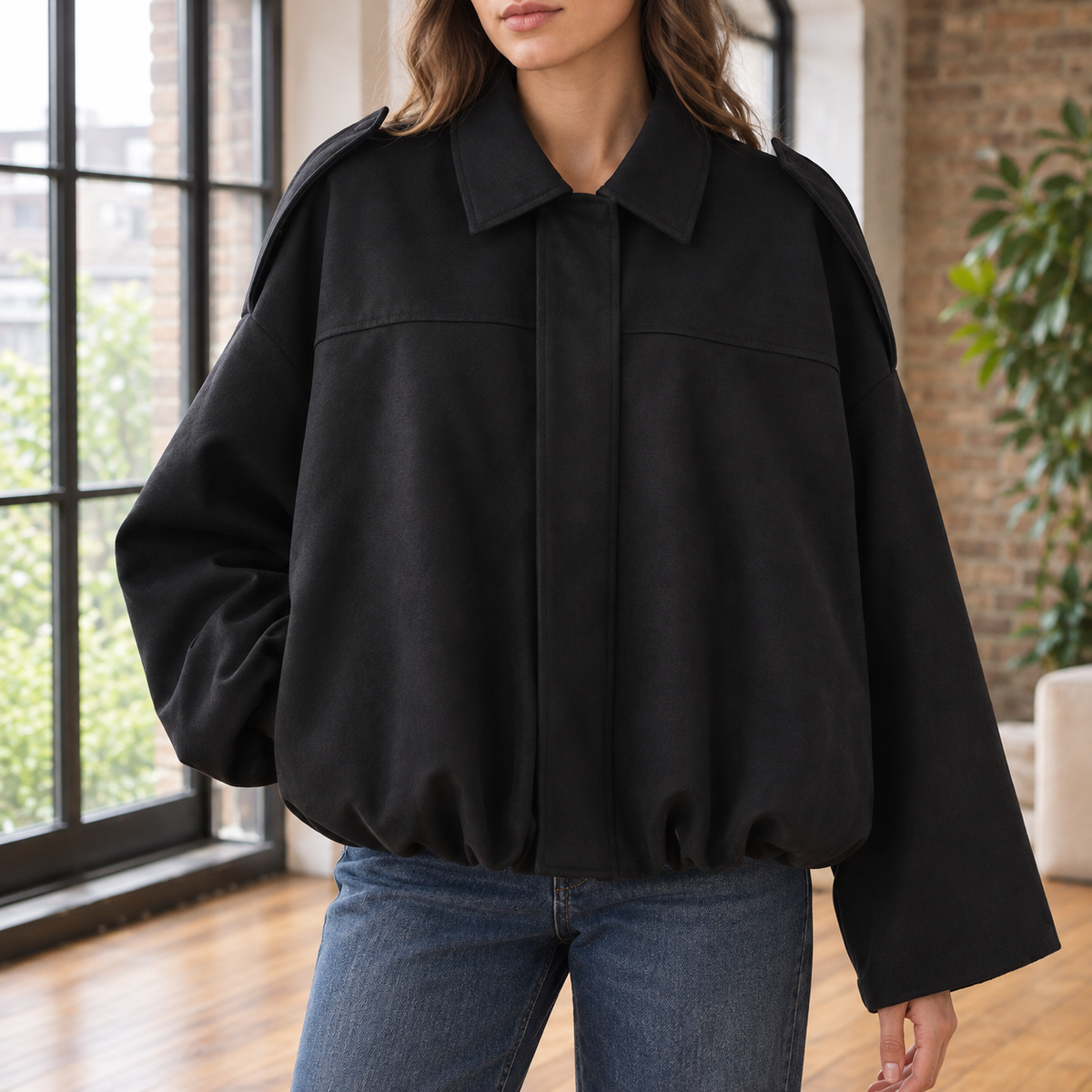 Pearl | Suede Pilot Jacket