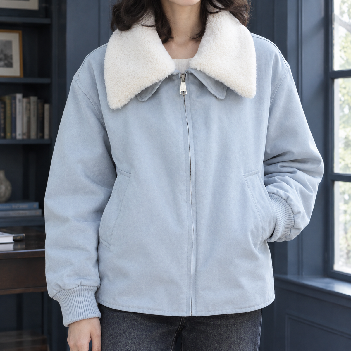 Irene | Sherpa Collar Jacket