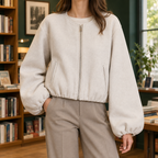 Erin | Cropped Bomber Jacket