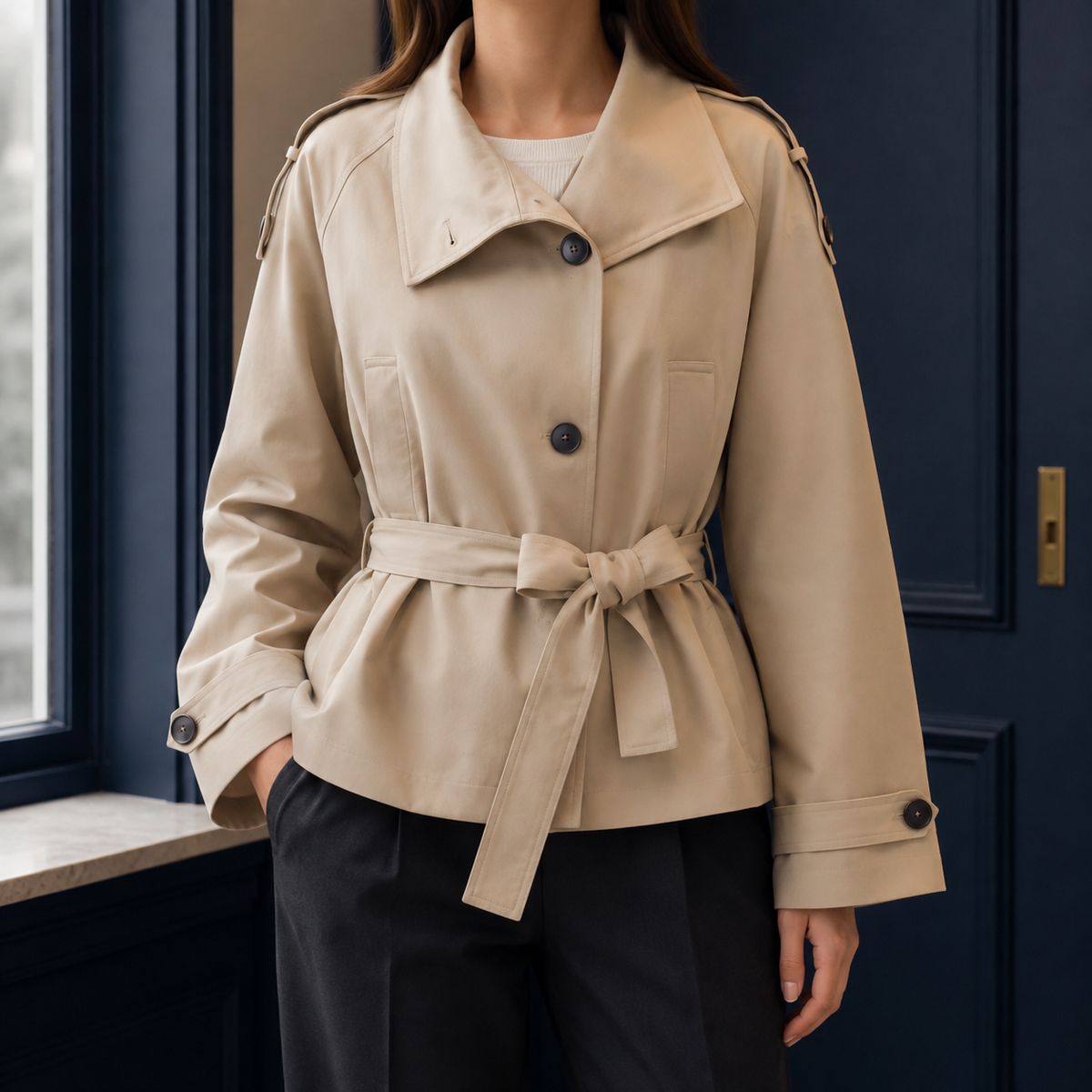 Greta | Belted Trench Jacket