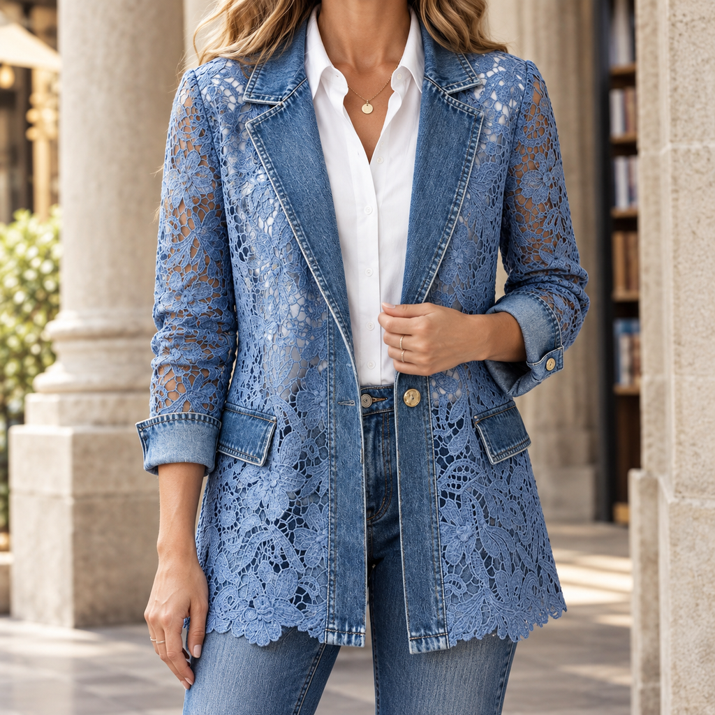 Maeve | Lace Panel Jacket
