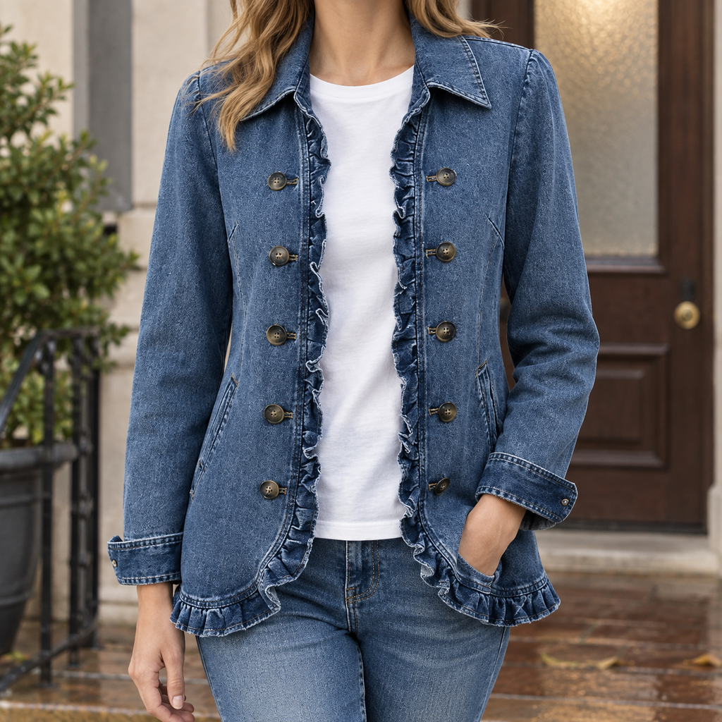 Vivienne | Ruffle Denim Jacket