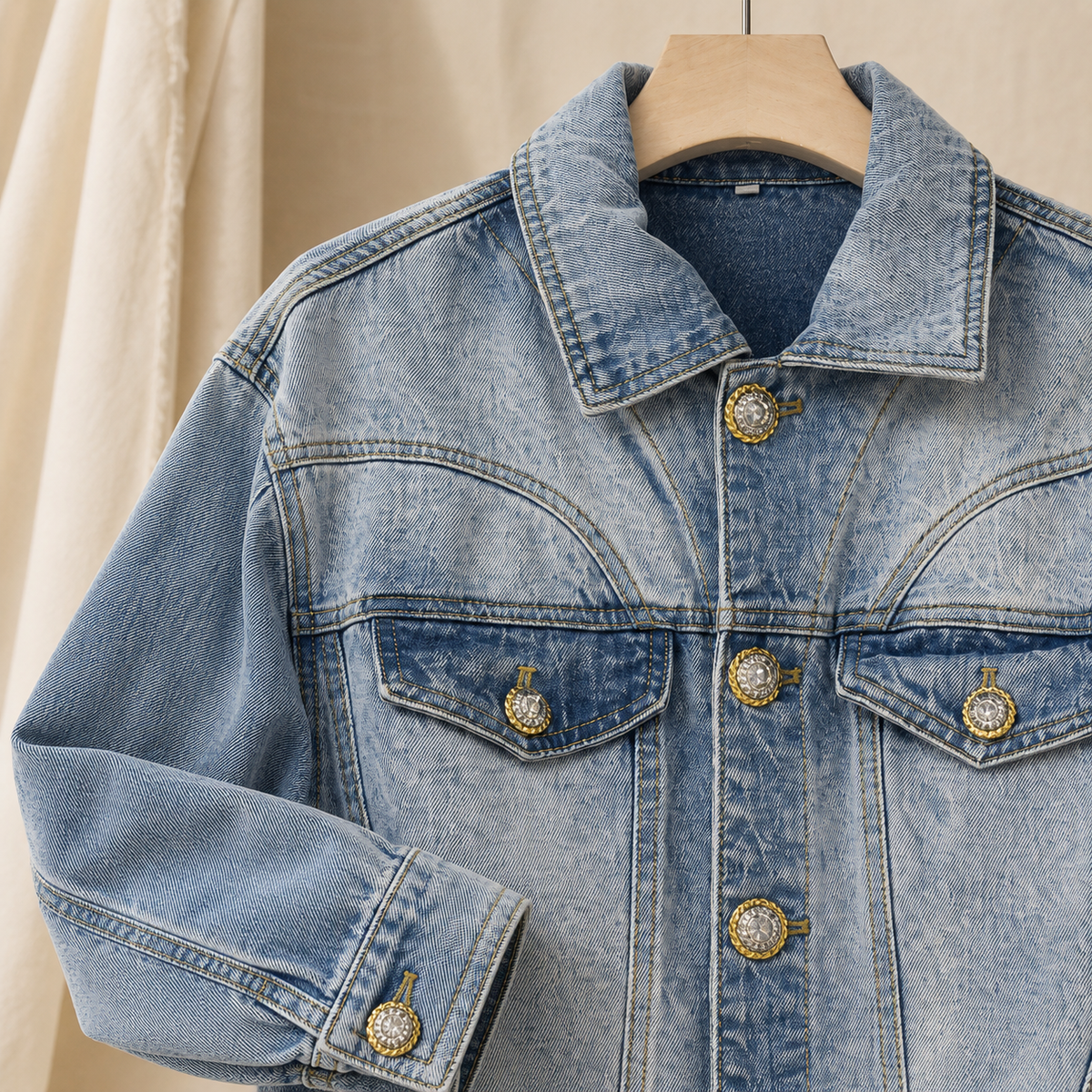 Hannah | Peplum Denim Jacket