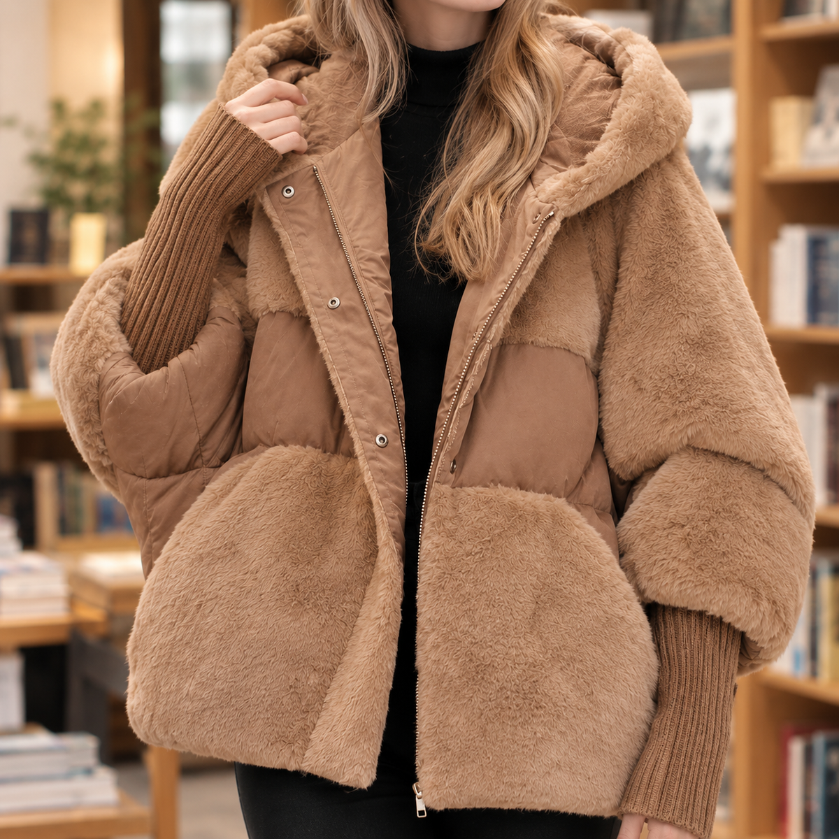 Phoebe | Plush Panel Jacket