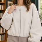 Erin | Cropped Bomber Jacket