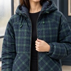 Lauren | Plaid Hooded Jacket