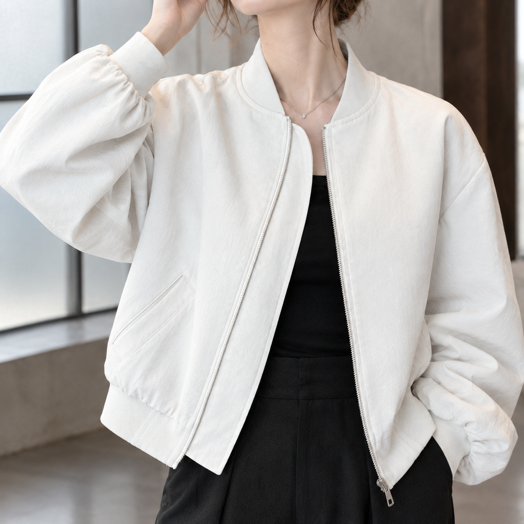 Isla | Cropped Bomber Jacket