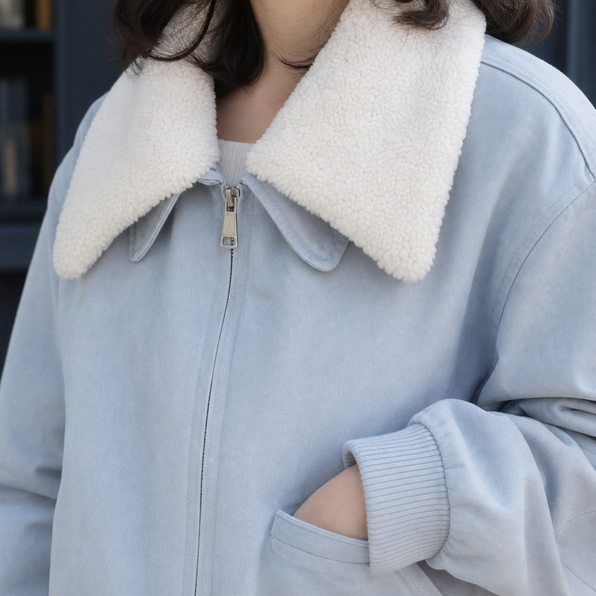 Irene | Sherpa Collar Jacket