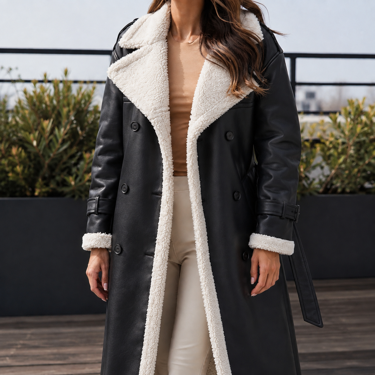 Sylvia | Contrast Trim Coat