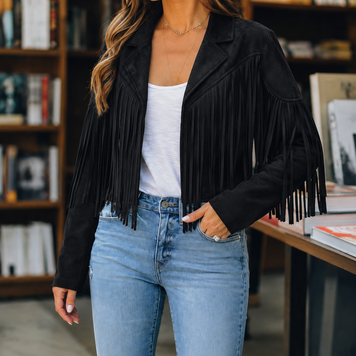 Sarah | Fringe Jacket