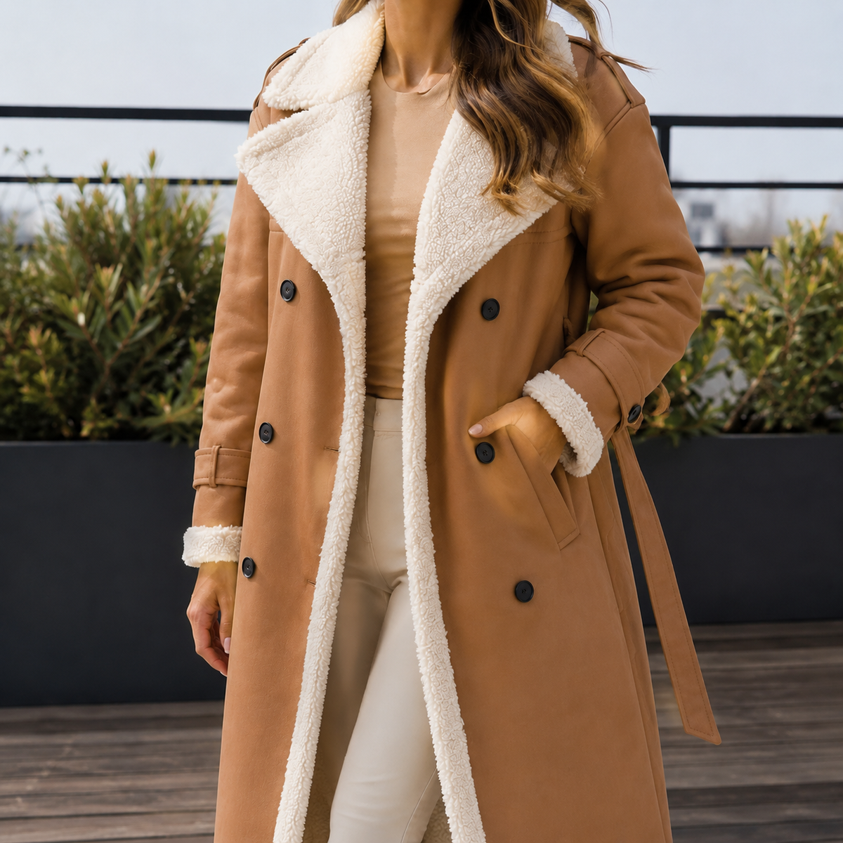 Sylvia | Contrast Trim Coat