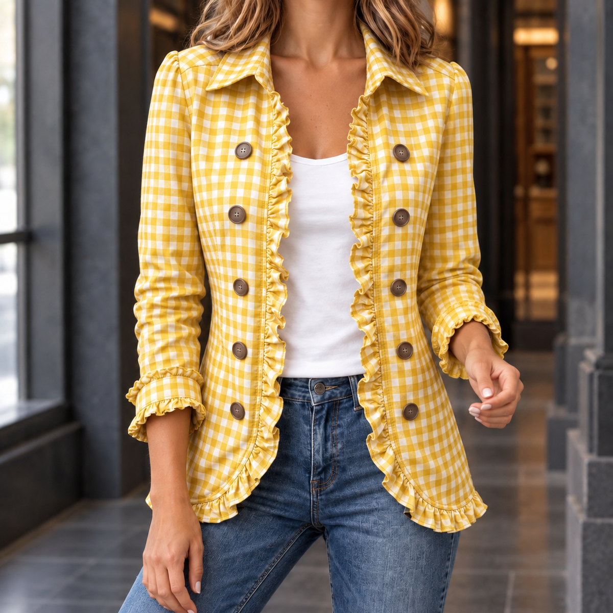 Megan | Gingham Jacket