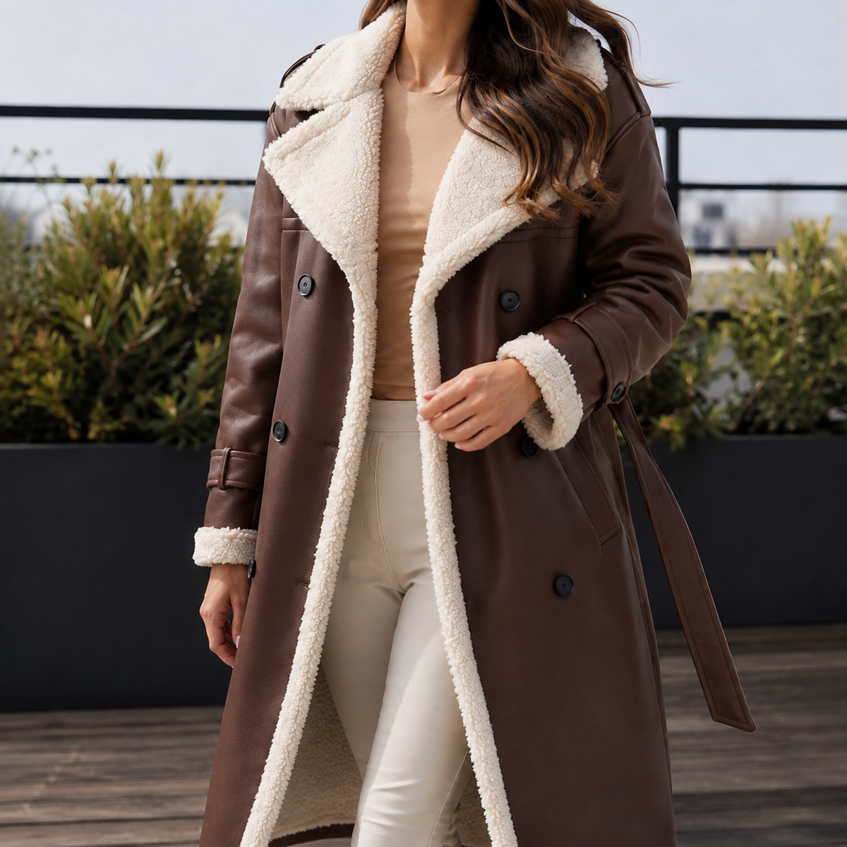 Sylvia | Contrast Trim Coat