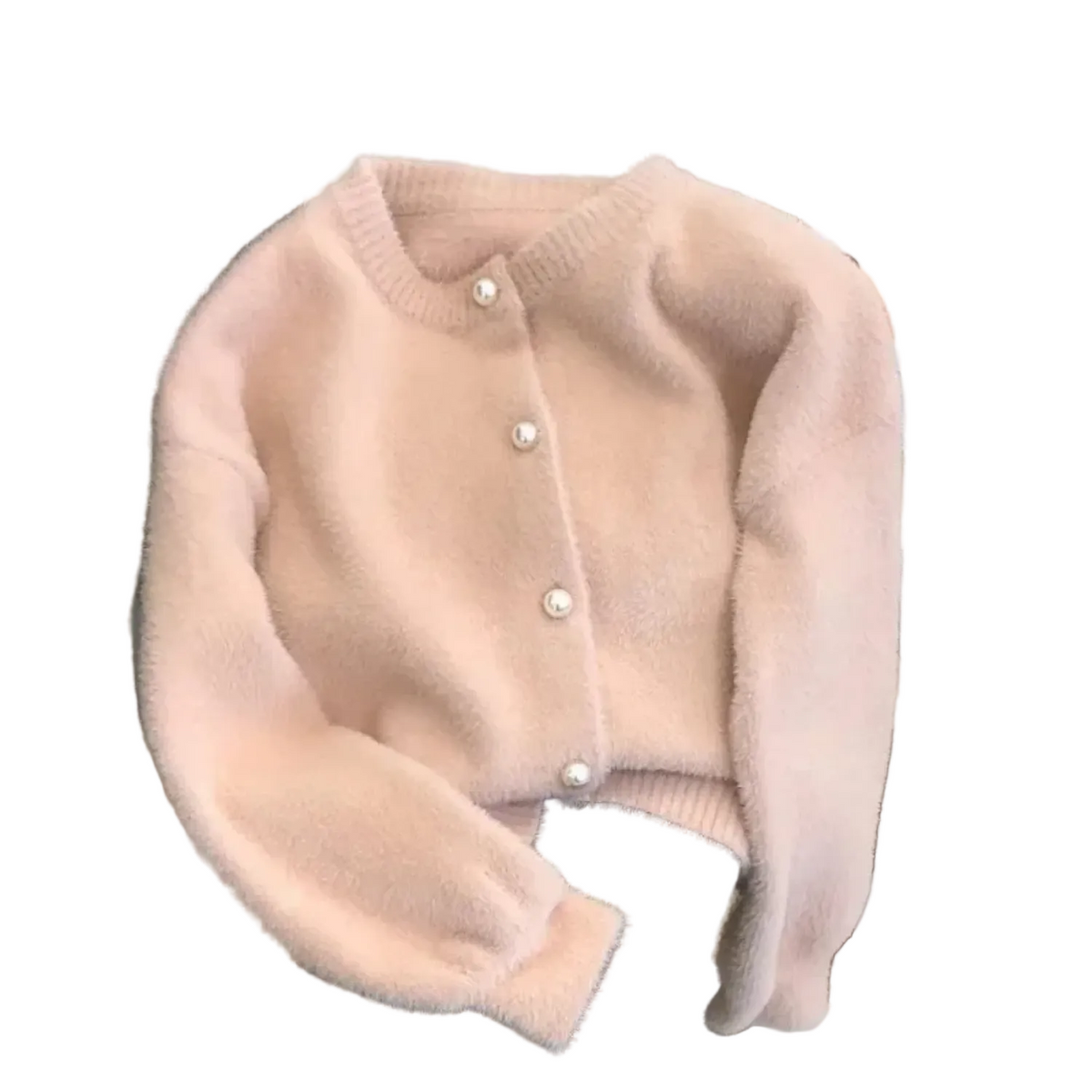 Hazel | Women's Chunky Knit Button Cardigan – Relaxed Crew-Neck Layer for Autumn and Spring Everyday Wear