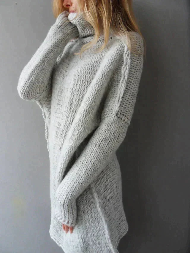Susan | Women's Oversized Turtleneck Knitted Sweater – Relaxed Longline Layer for Autumn Winter Everyday Wear