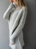 Susan | Women's Oversized Turtleneck Knitted Sweater – Relaxed Longline Layer for Autumn Winter Everyday Wear