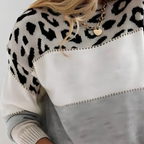 Laura | Women's Printed Knit Sweater – Relaxed Long-Sleeve Style for Autumn and Winter Wear