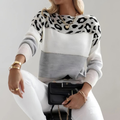 Laura | Women's Printed Knit Sweater – Relaxed Long-Sleeve Style for Autumn and Winter Wear