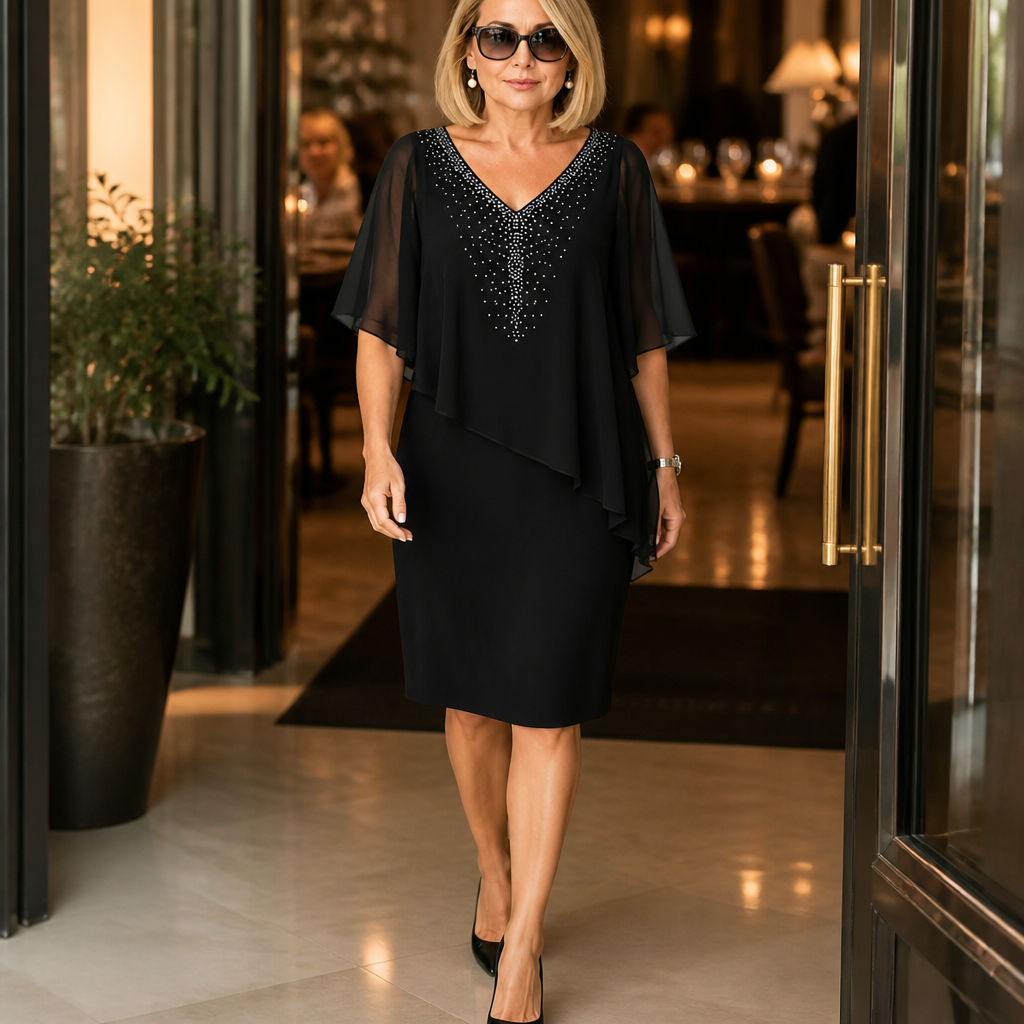 Gloria | Elegant Draped Dress