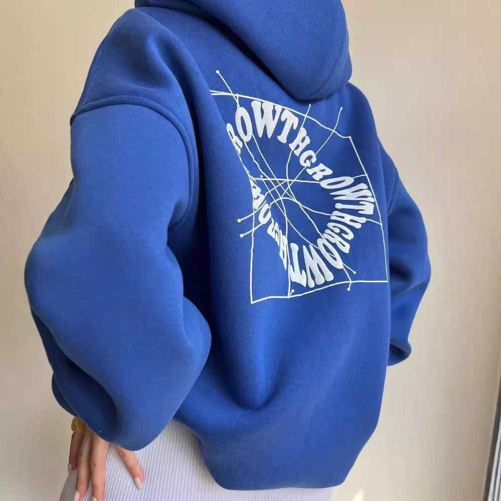 Iris | Women's Oversized Printed Hoodie – Cotton-Blend Streetwear Layer for Travel and Casual Days