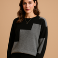 Kelly | Women's Printed Knitted Sweater – Relaxed Crew Neck Layer for Casual Autumn and Winter Wear