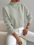 Nora | Women's Mock Neck Sweater – Soft Minimalist Knit for Autumn and Winter