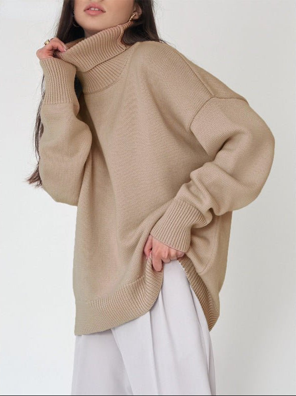 Mae | Women's Oversized Turtleneck Sweater – Relaxed Winter Knit for Everyday Layering