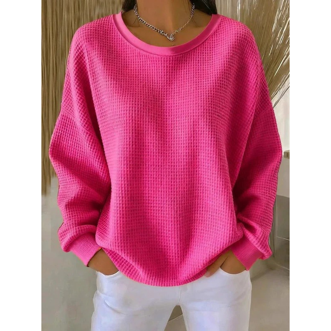 Naomi | Women's Oversized Textured Sweater – Relaxed Long-Sleeve Style for Everyday Wear