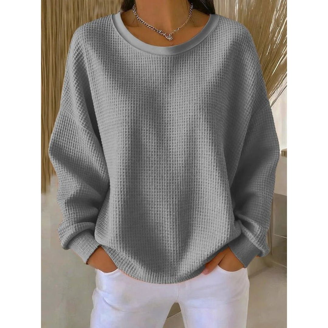Naomi | Women's Oversized Textured Sweater – Relaxed Long-Sleeve Style for Everyday Wear