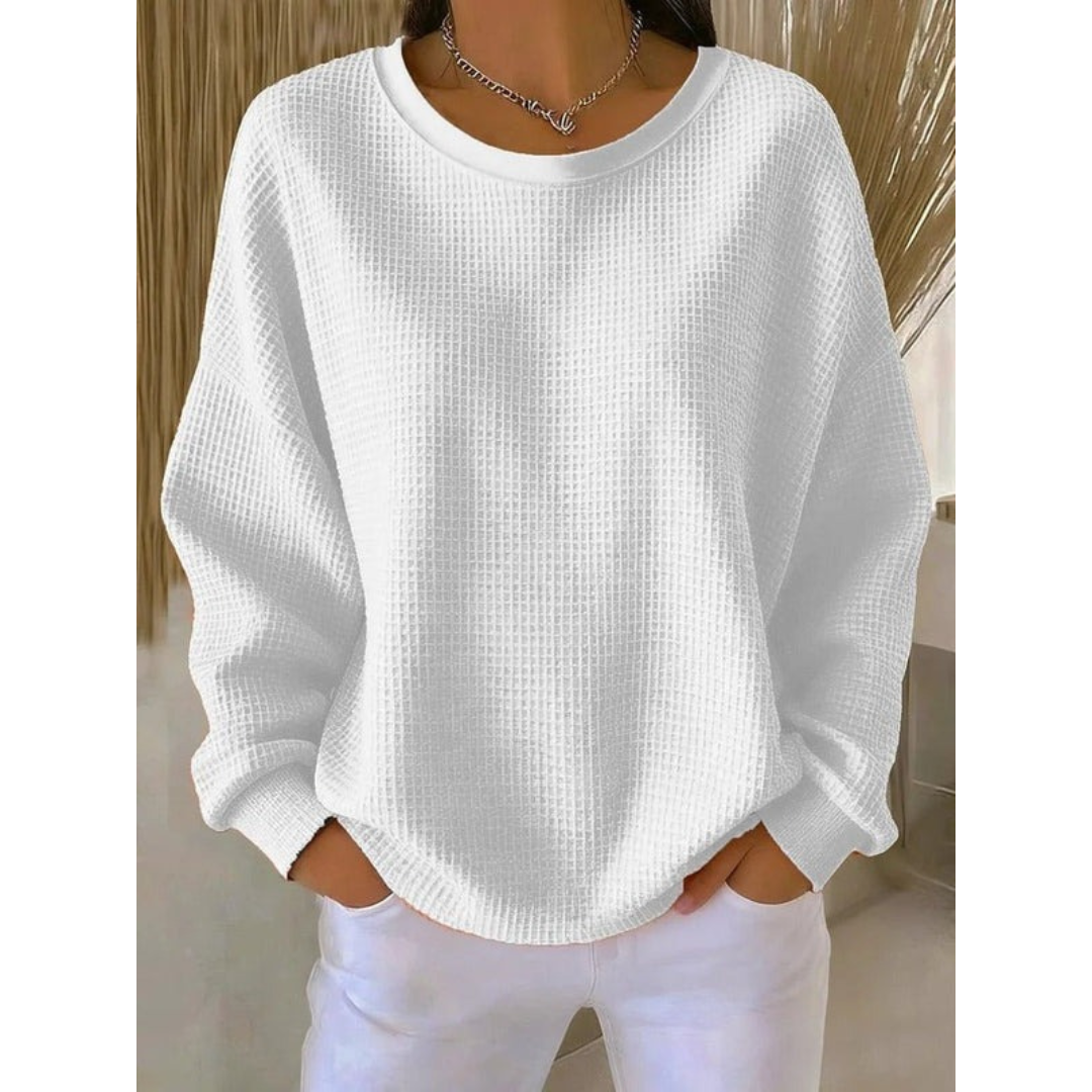Naomi | Women's Oversized Textured Sweater – Relaxed Long-Sleeve Style for Everyday Wear
