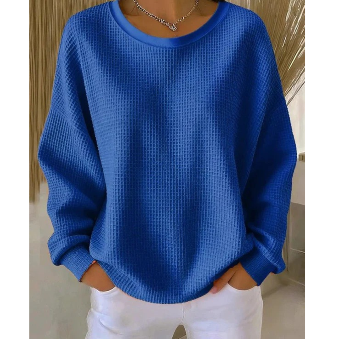 Naomi | Women's Oversized Textured Sweater – Relaxed Long-Sleeve Style for Everyday Wear