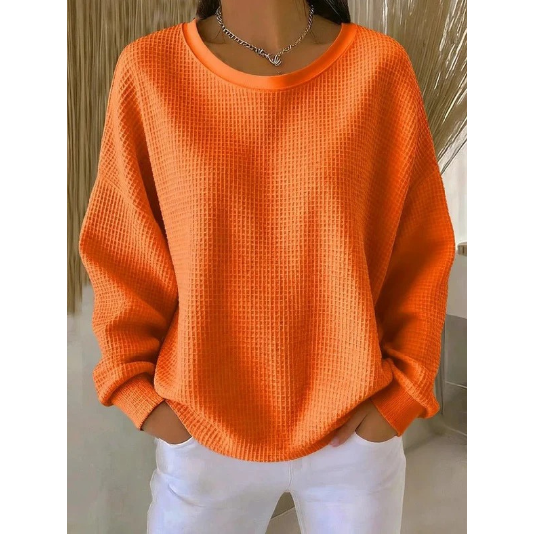 Naomi | Women's Oversized Textured Sweater – Relaxed Long-Sleeve Style for Everyday Wear