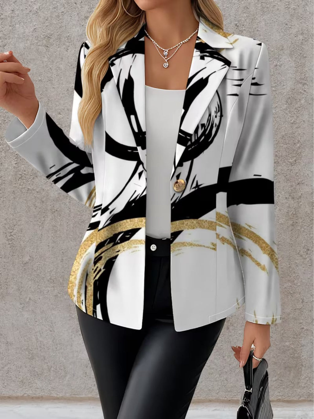 Beth | Abstract Brushstroke Blazer