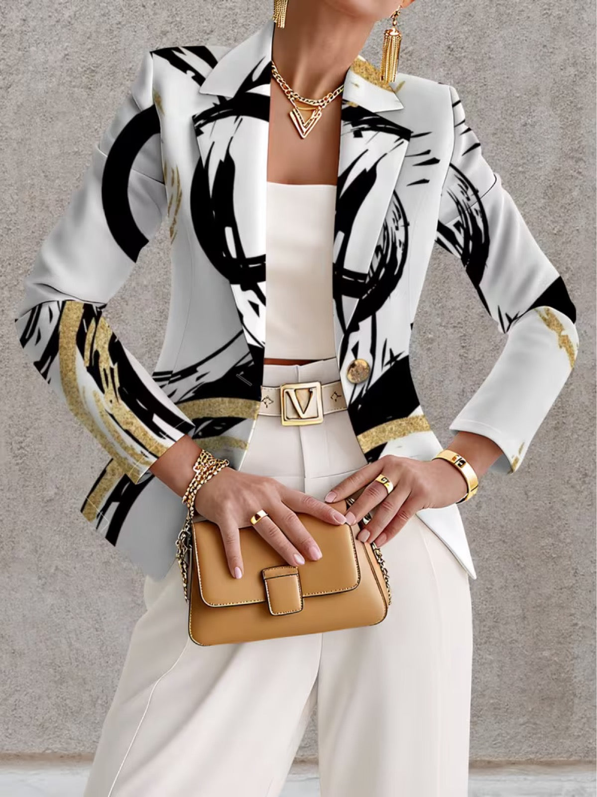 Beth | Abstract Brushstroke Blazer