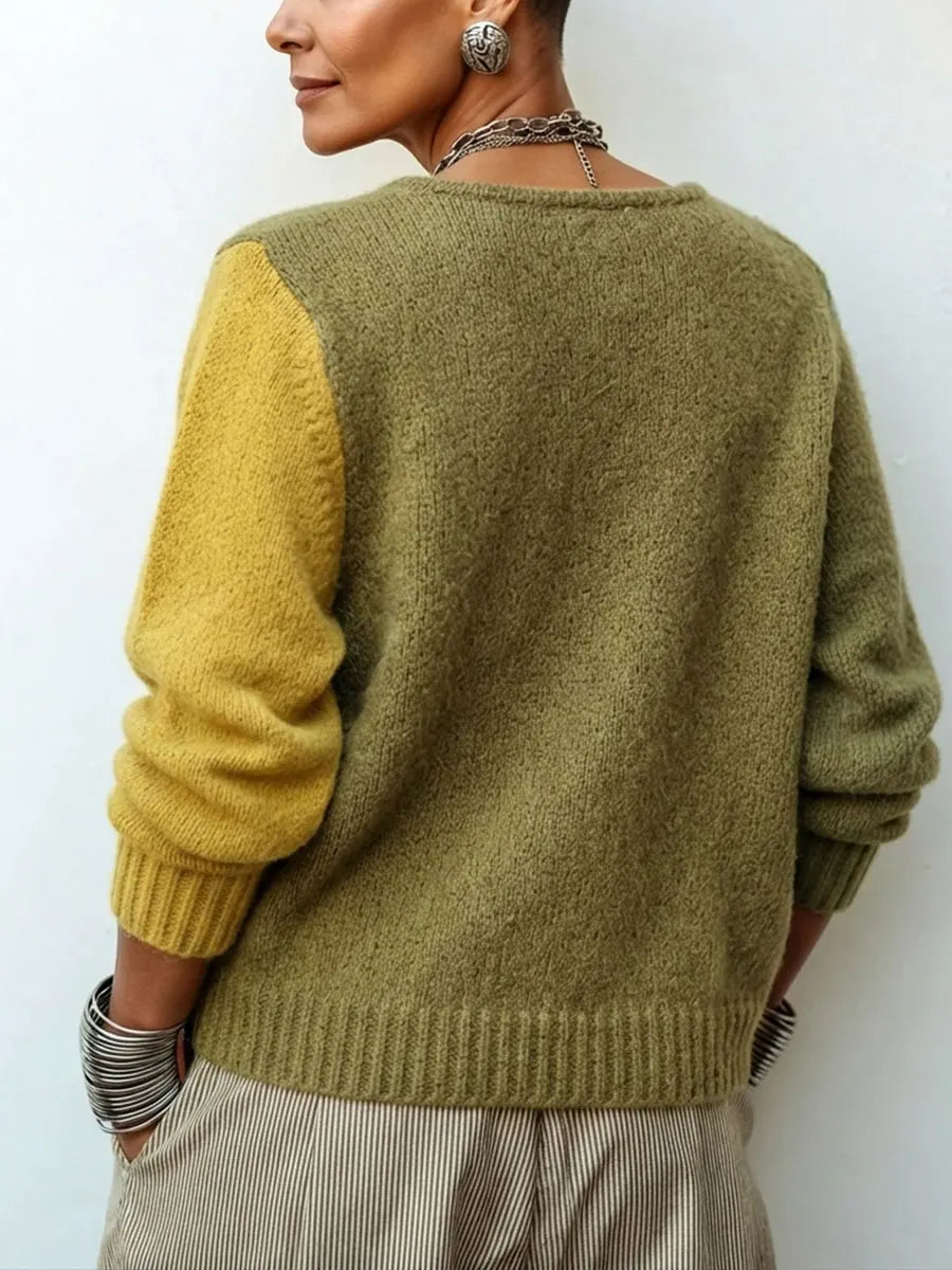 Esther | Weston Color-Block Knit Sweater