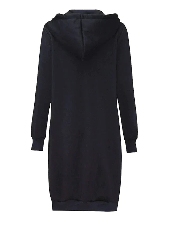 Grace | Women's Long Zip-Up Hoodie – Relaxed Hooded Cardigan Style for Casual Autumn Winter Loungewear and Everyday Layering