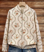June | Delicate Floral Vine Cream Print
