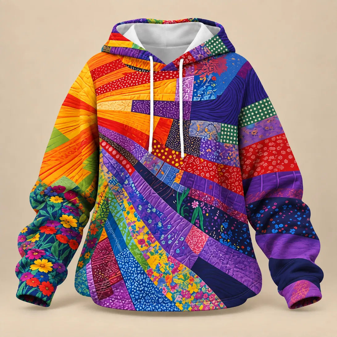Angela | Quilted Pullover Hoodie