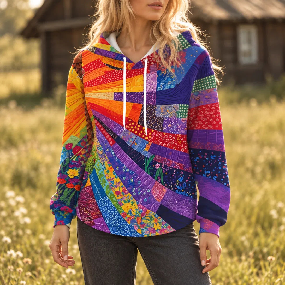 Angela | Quilted Pullover Hoodie
