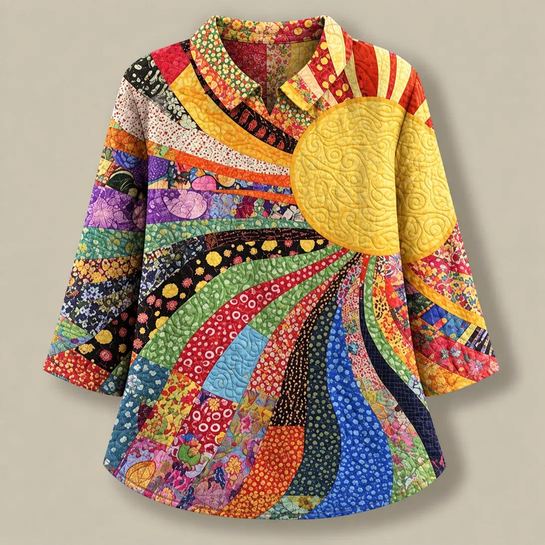 Adeline | Quilted Collared Tunic