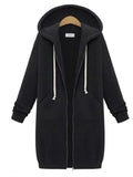Grace | Women's Long Zip-Up Hoodie – Relaxed Hooded Cardigan Style for Casual Autumn Winter Loungewear and Everyday Layering