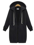 Grace | Women's Long Zip-Up Hoodie – Relaxed Hooded Cardigan Style for Casual Autumn Winter Loungewear and Everyday Layering