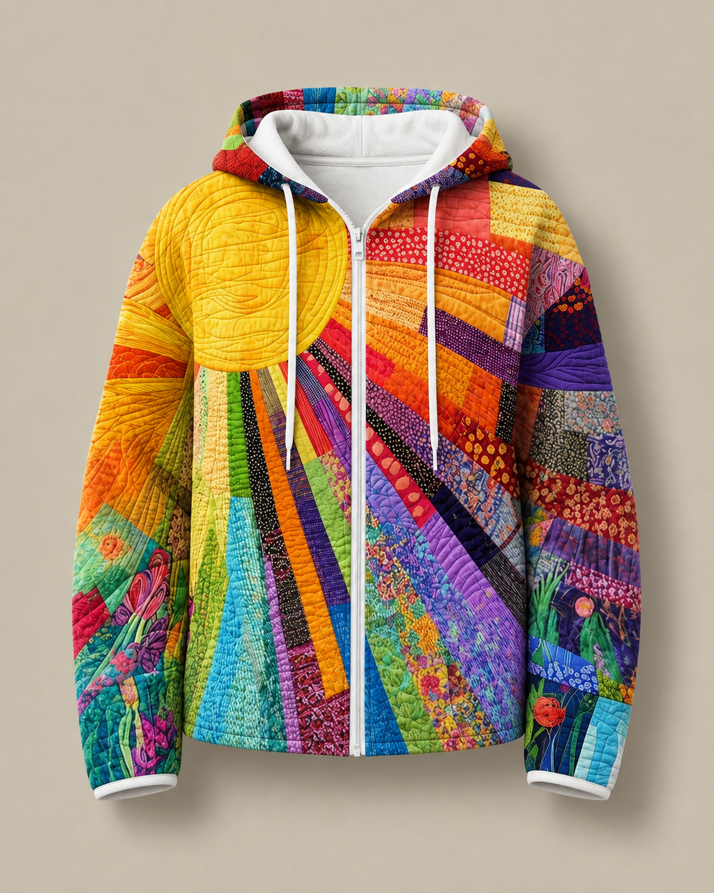 Winifred | Rhealyn Sunburst Print Zip Hoodie